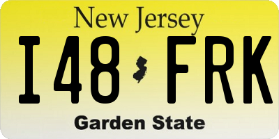 NJ license plate I48FRK