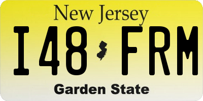 NJ license plate I48FRM