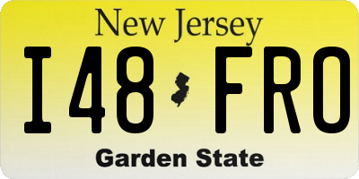 NJ license plate I48FRO