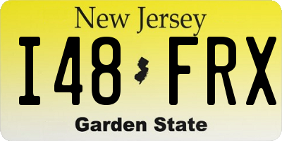 NJ license plate I48FRX