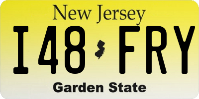 NJ license plate I48FRY