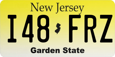 NJ license plate I48FRZ