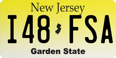 NJ license plate I48FSA