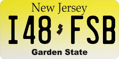 NJ license plate I48FSB