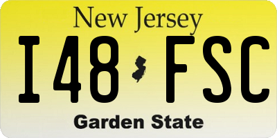 NJ license plate I48FSC