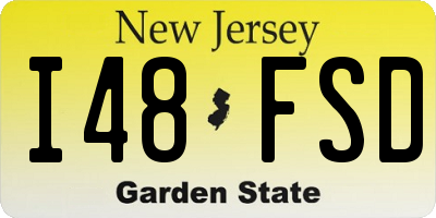 NJ license plate I48FSD