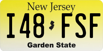 NJ license plate I48FSF