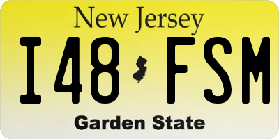 NJ license plate I48FSM