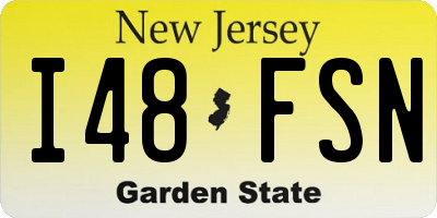NJ license plate I48FSN