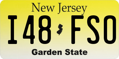 NJ license plate I48FSO