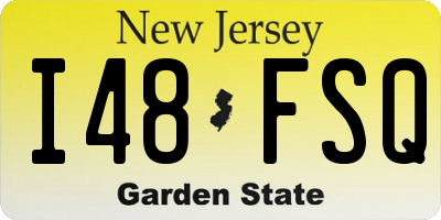 NJ license plate I48FSQ