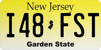 NJ license plate I48FST