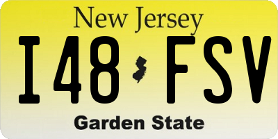 NJ license plate I48FSV
