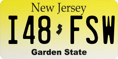 NJ license plate I48FSW