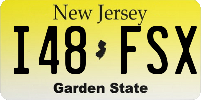 NJ license plate I48FSX