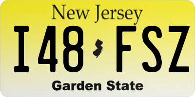 NJ license plate I48FSZ