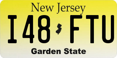 NJ license plate I48FTU