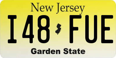 NJ license plate I48FUE