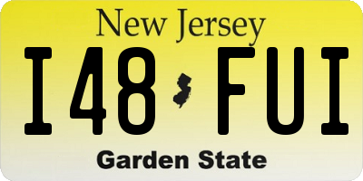NJ license plate I48FUI