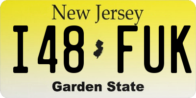 NJ license plate I48FUK