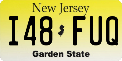 NJ license plate I48FUQ