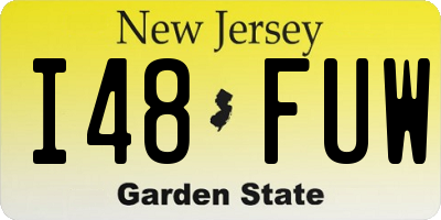 NJ license plate I48FUW