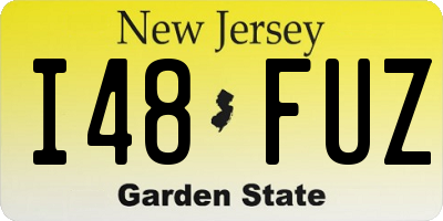 NJ license plate I48FUZ