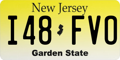 NJ license plate I48FVO