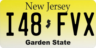NJ license plate I48FVX