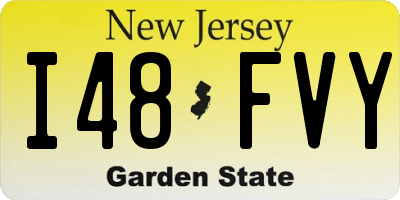 NJ license plate I48FVY
