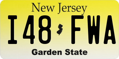 NJ license plate I48FWA