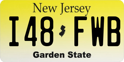 NJ license plate I48FWB