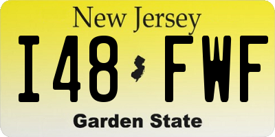 NJ license plate I48FWF
