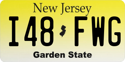 NJ license plate I48FWG