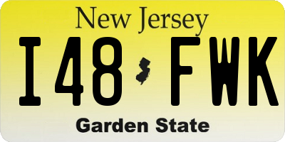 NJ license plate I48FWK