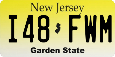 NJ license plate I48FWM