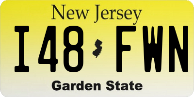 NJ license plate I48FWN