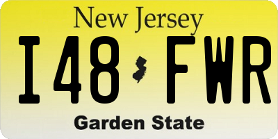 NJ license plate I48FWR
