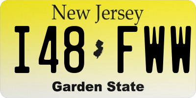 NJ license plate I48FWW