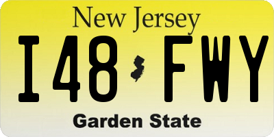 NJ license plate I48FWY