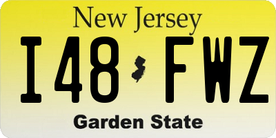 NJ license plate I48FWZ