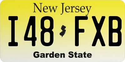NJ license plate I48FXB