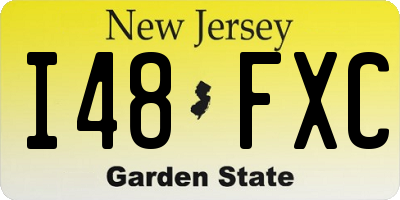 NJ license plate I48FXC