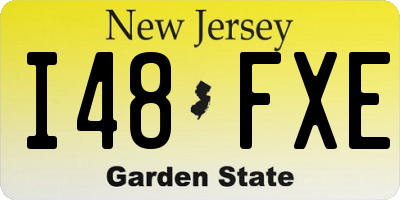 NJ license plate I48FXE