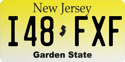NJ license plate I48FXF