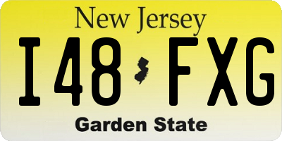 NJ license plate I48FXG