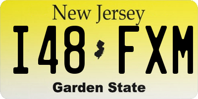NJ license plate I48FXM