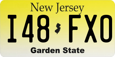 NJ license plate I48FXO