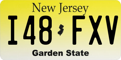 NJ license plate I48FXV