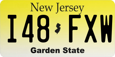 NJ license plate I48FXW